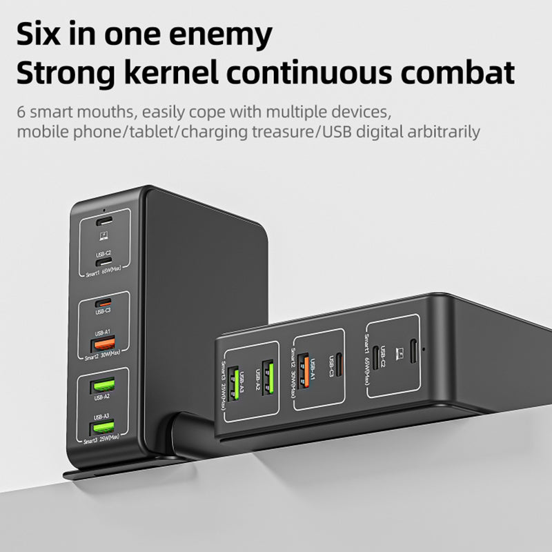 818H 120W PD Fast Charging Portable Power Adapter 3 USB-C 3 USB-A Travel Wall Charger 818H 120W PD Fast Charging Portable Power Adapter 3 USB-C 3 USB-A Travel Wall Charger